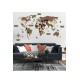 3 Boyutlu Ahşap Dünya Haritası, Ahşap Duvar Dekoru, Duvar Tablo, Gerçek Dünya Haritası,dekorasyon