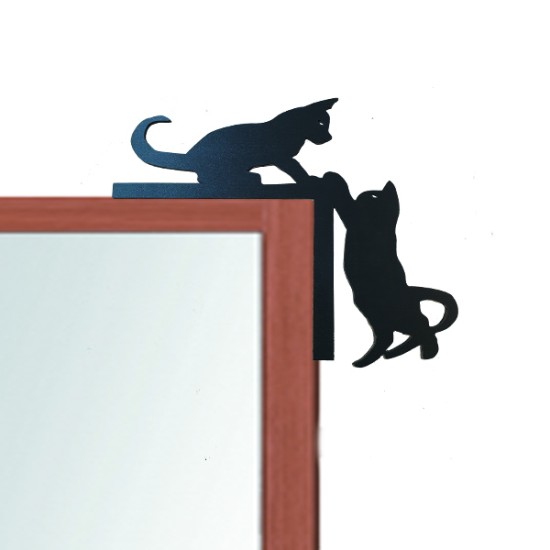 Dekoratif Kedi Tasarımlı Kapı ve Ayna Köşe Süsü 2 ADET (SAĞ VE SOL)