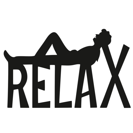 Relax Duvar Dekoru, Duvar Süsü, Ahşap Lazer Kesim Dekoratif Tablo Siyah